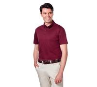 XPOSED Men's Mercerised Cotton Short Sleeve Polo T-Shirt in Maroon | Size: Small XPOSED Maroon S