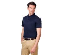 XPOSED Men's Mercerised Cotton Short Sleeve Polo T-Shirt in Navy | Size: Large XPOSED Navy L