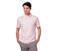XPOSED Men's Mercerised Cotton Short Sleeve Polo T-Shirt in Pink | Size: Medium XPOSED Pink M