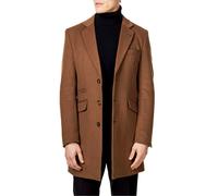XPOSED Men's NATE Wool Blend Long Overcoat - Timeless Elegant Outerwear in Camel | Size: 50 XPOSED Camel 50
