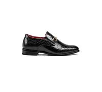 XPOSED Men's Patent Slip-On Loafers Gold Snaffle Buckle Formal Party Shoes