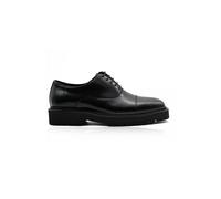 XPOSED Men's Polished Leather Oxford Shoes With Chunky Lug Sole in Black | Size: 7 XPOSED Black 7