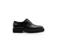 XPOSED Men's Polished Leather Oxford Shoes With Chunky Lug Sole in Black | Size: 8 XPOSED Black 8