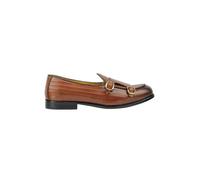 XPOSED Men's Premium Real Leather Double Monk Strap Loafers in Brown | Size: 8 XPOSED Brown 8