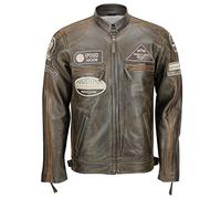 Xposed Mens Real Soft Leather Racing Biker Jacket Vintage Urban Retro Look 3 Colours