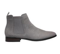 Xposed Mens Retro Chelsea Boots Faux Suede Leather Classic Casual Ankle Dealer Shoes [UB8888-1-GRIS-44]