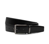 Xposed Mens Reversible 100% Leather Belt Black Brown Rotate Buckle Formal Casual Dress [BLT-RB-N1-125cm]