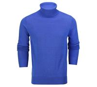 Xposed Mens Roll Neck Jumper Soft Cotton Fine Knitted High Turtle Polo Pullover Top[JUMPER-G1808,M,Royal Blue]