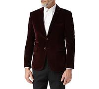 Xposed Mens Soft Corduroy Blazer Coat Vintage Retro Tailored Suit Jacket UK[BLZ-MATTHEW-MAROON-46,Blazer-Maroon,Chest UK/US 46 EU 56]