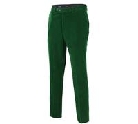 XPOSED Men's Soft Velvet Trousers - Perfect for Dinner Parties & Weddings in Green | Size: 44 XPOSED Green 44