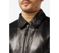 XPOSED Men's Stylish Bomber Biker Jacket with Classic Collar in Black | Size: Large XPOSED Black L