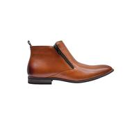 XPOSED Men's Stylish Faux Leather Chelsea Boots for Comfortable Low Ankle Design in Brown | Size: 8 XPOSED Brown 8