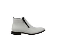 XPOSED Men's Stylish Faux Leather Chelsea Boots for Comfortable Low Ankle Design in White | Size: 7 XPOSED White 7