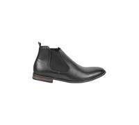 XPOSED Men's Stylish Faux Leather Chelsea Boots for Effortless Elegance in Black | Size: 10 XPOSED Black 10