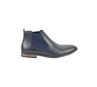 XPOSED Men's Stylish Faux Leather Chelsea Boots for Effortless Elegance in Navy | Size: 8 XPOSED Navy 8