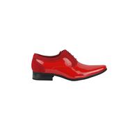 XPOSED Men's Stylish Faux Leather Formal Lace-Up Oxfords in Red | Size: 9 XPOSED Red 9