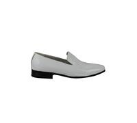 XPOSED Men's Stylish Faux Patent Leather Slip-On Shoes For Comfort & Elegance in White | Size: 10 XPOSED White 10