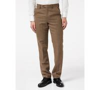XPOSED Men's Stylish Herringbone Tweed Trousers in Brown | Size: 32 XPOSED Brown 32