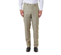 XPOSED Men's Stylish Lewis Linen Suit Trousers in Green | Size: 42 XPOSED Green 42