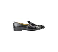 XPOSED Men's Stylish Real Leather Double Monk Strap Loafers in Black | Size: 9 XPOSED Black 9