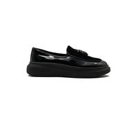 XPOSED Men's Stylish Shiny Tassel Loafers for Versatile Footwear in Black | Size: 9 XPOSED Black 9