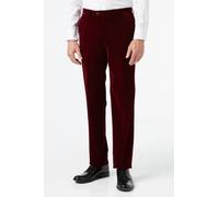 XPOSED Men's Stylish Soft Velvet Trousers - Perfect Dinner Parties in Red | Size: 38 XPOSED Red 38