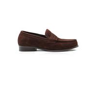 XPOSED Men's Stylish Suede Leather Penny Loafers in Brown | Size: 9 XPOSED Brown 9