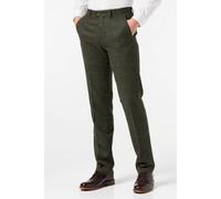 XPOSED Men's Stylish Tweed Check Tailored Fit Suit Trousers in Green | Size: 34 XPOSED Green 34
