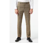 XPOSED Men's Stylish Tweed Suit Trousers - Model X3309-2 in Brown | Size: 32 XPOSED Brown 32