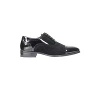 XPOSED Men's Suede & Leather Brogue Oxford Lace-Up Shoes in Black | Size: 8 XPOSED Black 8