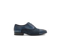 XPOSED Men's Suede & Leather Brogue Oxford Lace-Up Shoes in Navy | Size: 9 XPOSED Navy 9