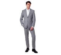 XPOSED Men's Tailored Fit Wool Blend Flannel Two-Piece Suit in Grey | Size: 40R XPOSED Grey 40R