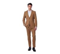 XPOSED Men's Tailored Fit Wool Blend Flannel Two-Piece Suit in Tan | Size: 44R XPOSED Tan 44R