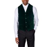 XPOSED Men's Timeless Velvet Collar Waistcoat Elegant Occasions in Green | Size: 50 XPOSED Green 50