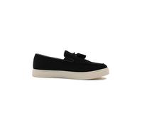 XPOSED Men's Trendy Faux Leather Suede Sneakers With Stylish Tassels in Black | Size: 8 XPOSED Black 8