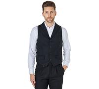 XPOSED Men's Tyler Herringbone Tweed Waistcoat Stylish Occasions in Dark Grey | Size: 44R XPOSED Dark Grey 44R