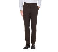 XPOSED Men's Tyler Retro Herringbone Tweed Trousers Smart Casual Style in Brown | Size: 38 XPOSED Brown 38