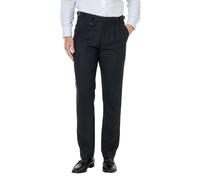 XPOSED Men's Tyler Retro Herringbone Tweed Trousers Smart Casual Style in Dark Grey | Size: 38 XPOSED Dark Grey 38