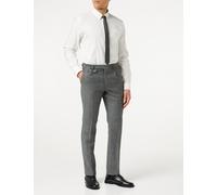 XPOSED Men's Tyler Retro Herringbone Tweed Trousers Smart Casual Style in Light Grey | Size: 38 XPOSED Light Grey 38