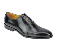 Xposed Mens Wholecut Oxford Shoes Vintage Handmade Polished Real Leather Lace up in Black Brown [HY68-K1-BLACK-46]