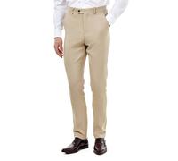 XPOSED Men's ZAK Honeycomb Weave Tailored Suit Trousers in Beige | Size: 44 XPOSED Beige 44