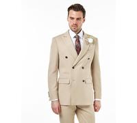 XPOSED Men's ZAK Tailored Double Breasted Jacket in Stone | Size: 40 XPOSED Stone 40