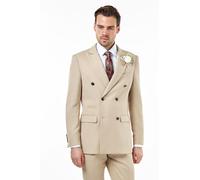XPOSED Men's ZAK Tailored Double Breasted Jacket in Stone | Size: 54 XPOSED Stone 54