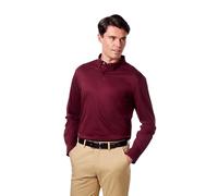 Xposed Mercerised Cotton Maroon Polo Shirt Long Sleeve, M