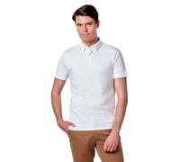 Xposed Mercerised Cotton White Polo T Shirt Short Sleeve, M