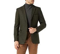 XPOSED of London DANE - Mens Tweed Blazer Jacket 1920s Retro Vintage Styled Smart Tailored Fit in Brown, Green and Blue