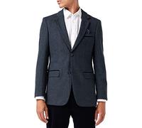 XPOSED of London Men’s Tweed Blazer Jacket 1920s Retro Vintage Styled Smart Tailored Fit in Brown, Green and Blue [AMZCH-BLZ-DANE-D3-BLUE-40]