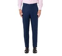 Xposed RAY - Navy Blue Herringbone Linen Suit Trousers Tailored Fit [TRS-RAY-Navy, UK/US 38 EU 48]