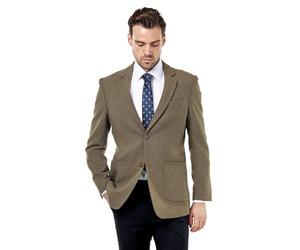 Xposed Sean - Khaki Wool Blend Stretch Tweed Jacket [TUX-SEAN-KHAKI-50]
