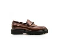 Xposed Snaffle BIT Lug Sole Brown Polished Leather Loafers [MA-OUR516-N20-2-TAN, 8 UK / 42 EU]